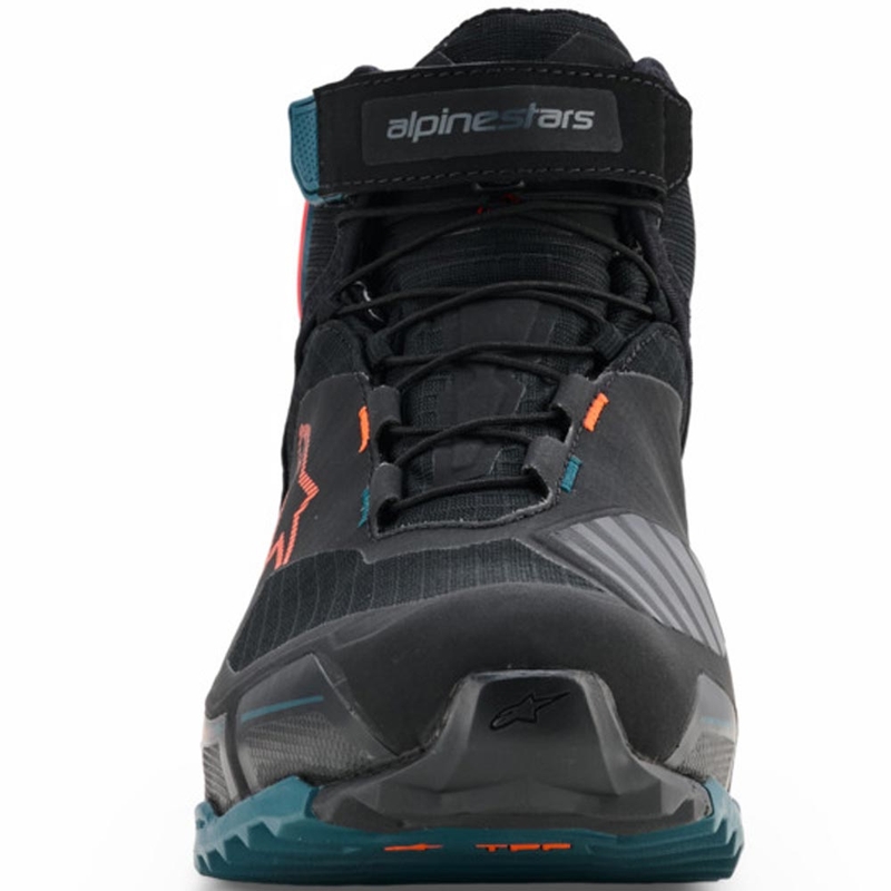 Botas de moto Alpinestars CR-X Drystar negro-azul-naranja fluo