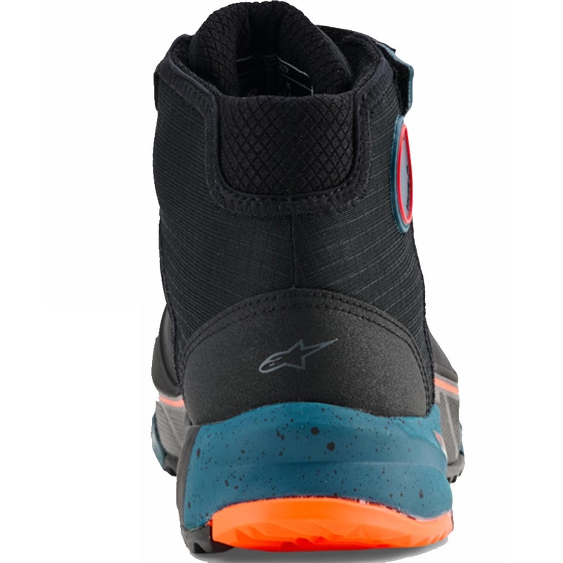 Botas de moto Alpinestars CR-X Drystar negro-azul-naranja fluo