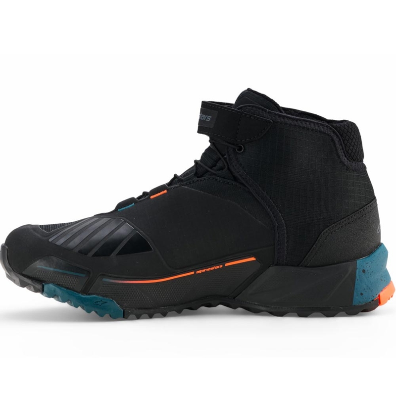 Botas de moto Alpinestars CR-X Drystar negro-azul-naranja fluo