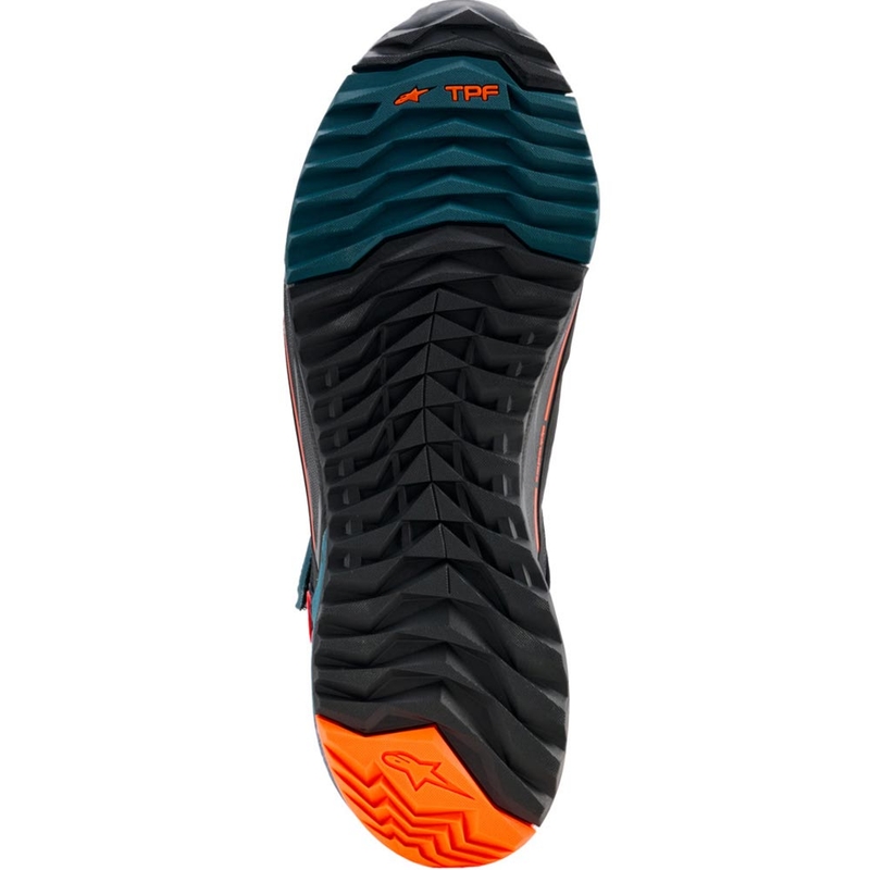 Botas de moto Alpinestars CR-X Drystar negro-azul-naranja fluo