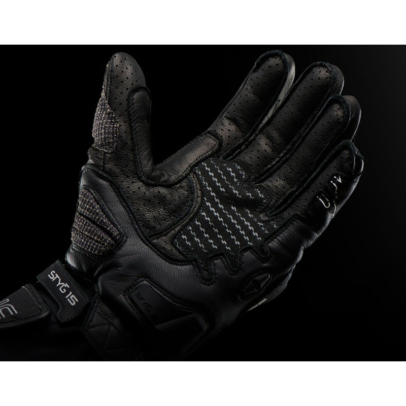 Guantes de moto ventilados Furygan STYG 15 negro-blanco