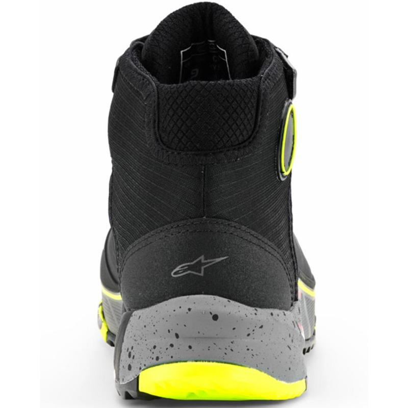 Botas de moto Alpinestars CR-X Drystar negro-gris oscuro-amarillo flúor