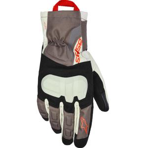 Guantes de moto Alpinestars XT-3 Drystar con aislamiento en marrón oscuro, arena, negro y naranja