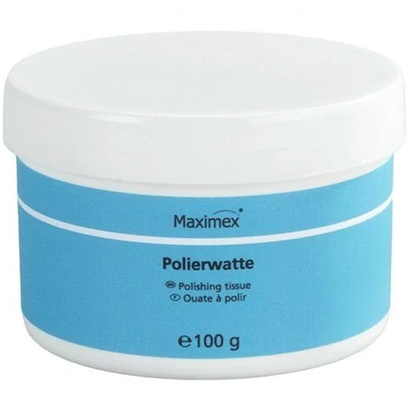 Algodón de limpieza y pulido para cromo y metales Maximex 100 g