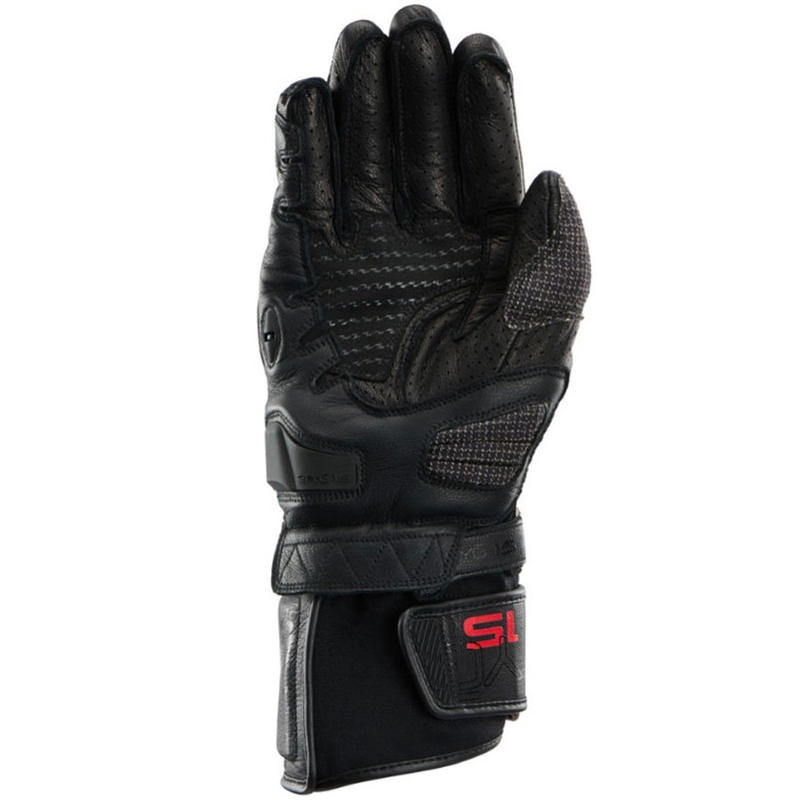 Guantes de moto ventilados Furygan STYG 15 negro-rojo