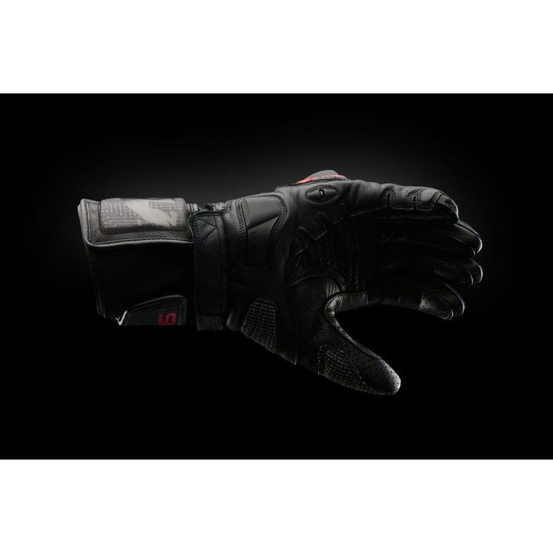Guantes de moto ventilados Furygan STYG 15 negro-rojo