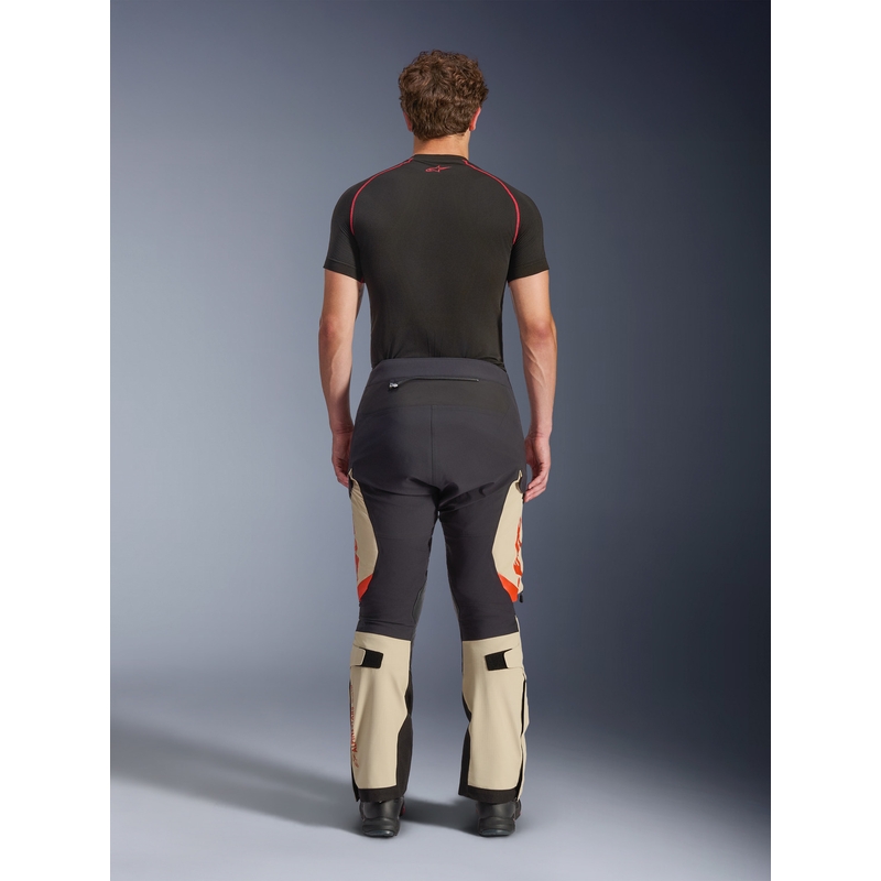 Pantalones de moto Alpinestars Halo PRO Drystar XF color crema, negro y rojo