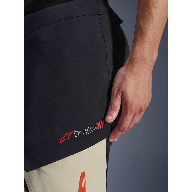 Pantalones de moto Alpinestars Halo PRO Drystar XF color crema, negro y rojo