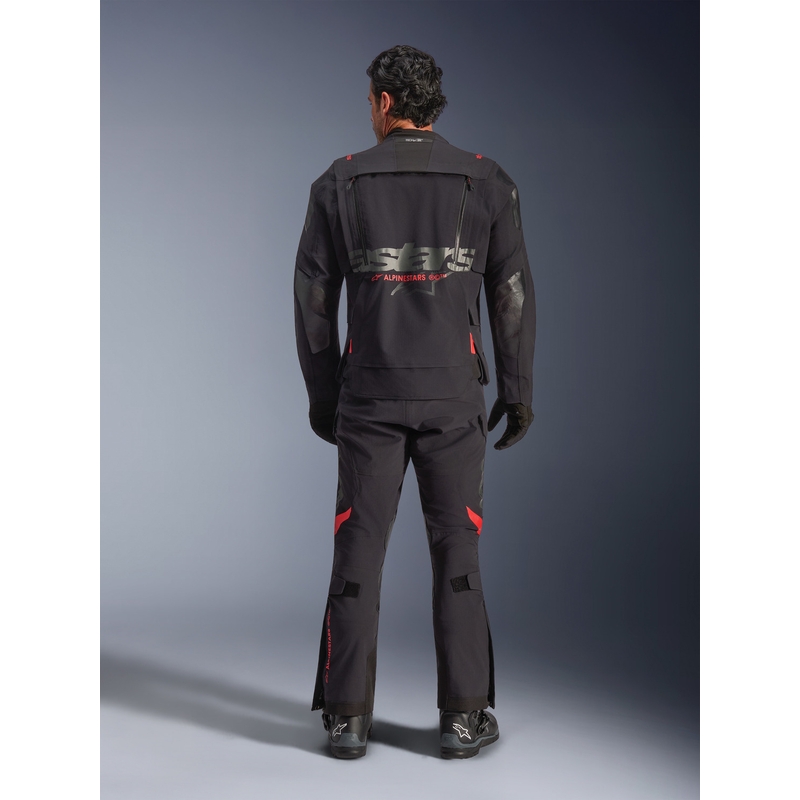 Chaqueta de moto Alpinestars Halo PRO Drystar XF negro-gris oscuro-rojo
