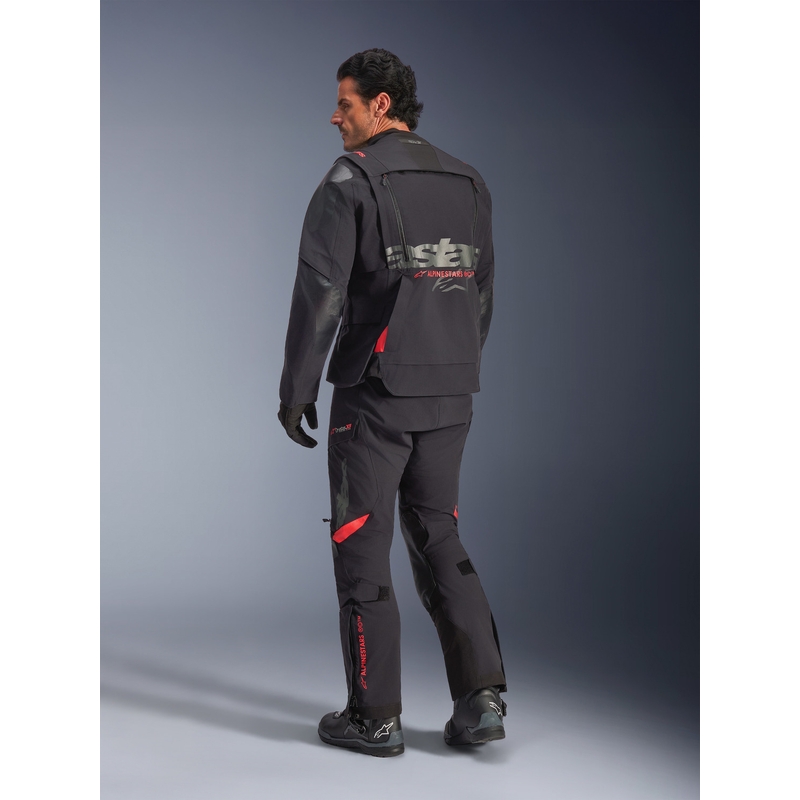 Chaqueta de moto Alpinestars Halo PRO Drystar XF negro-gris oscuro-rojo