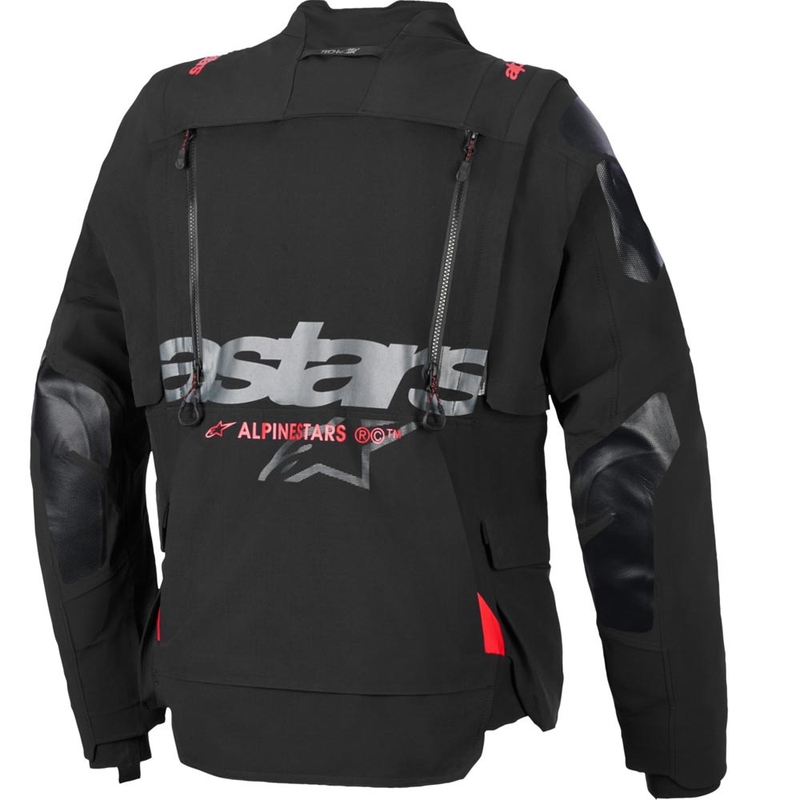 Chaqueta de moto Alpinestars Halo PRO Drystar XF negro-gris oscuro-rojo