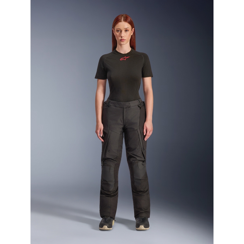 Pantalones de moto Alpinestars Stella Andes V4 Drystar para mujer, color negro