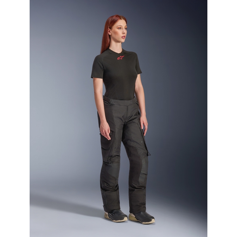 Pantalones de moto Alpinestars Stella Andes V4 Drystar para mujer, color negro