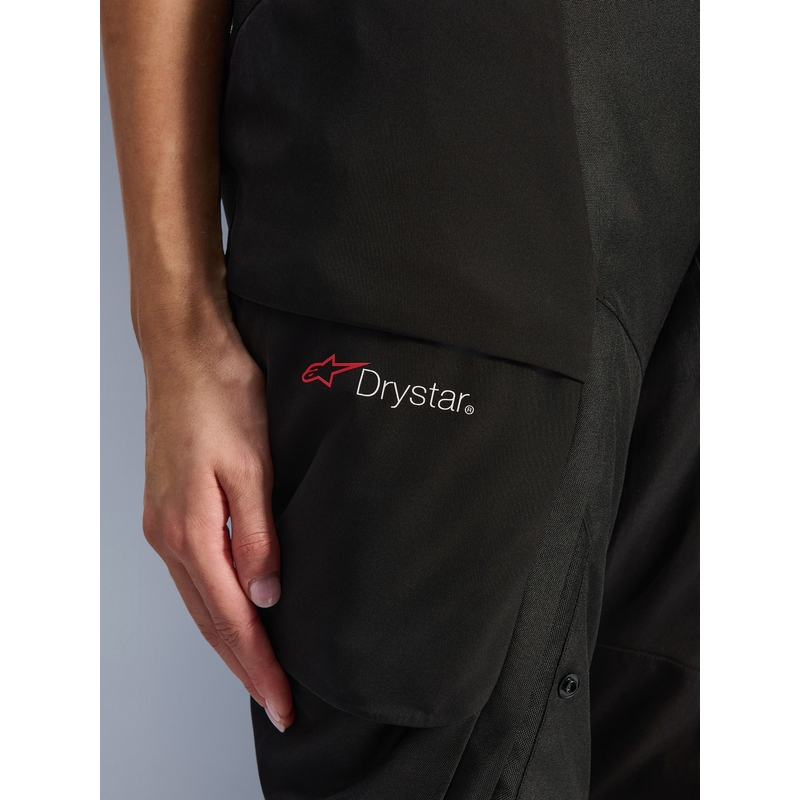 Pantalones de moto Alpinestars Stella Andes V4 Drystar para mujer, color negro