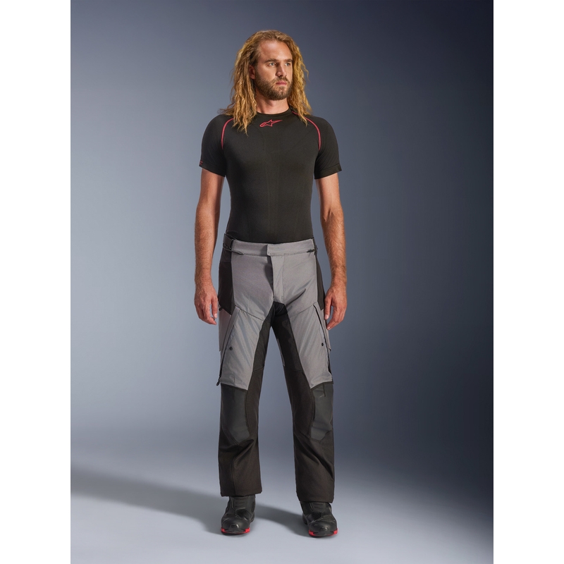 Pantalones de moto Alpinestars Andes V4 Drystar negro-gris oscuro