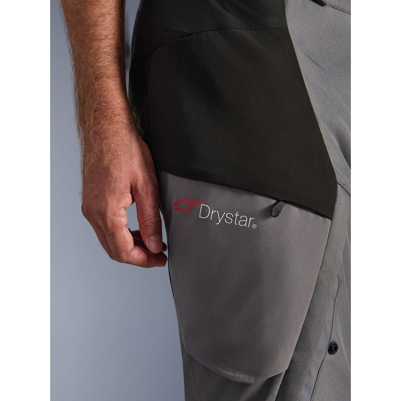 Pantalones de moto Alpinestars Andes V4 Drystar negro-gris oscuro