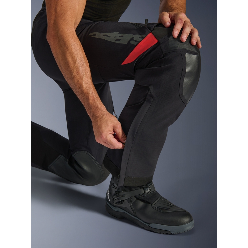 Pantalones de moto Alpinestars Halo PRO Drystar XF negro-gris oscuro-rojo