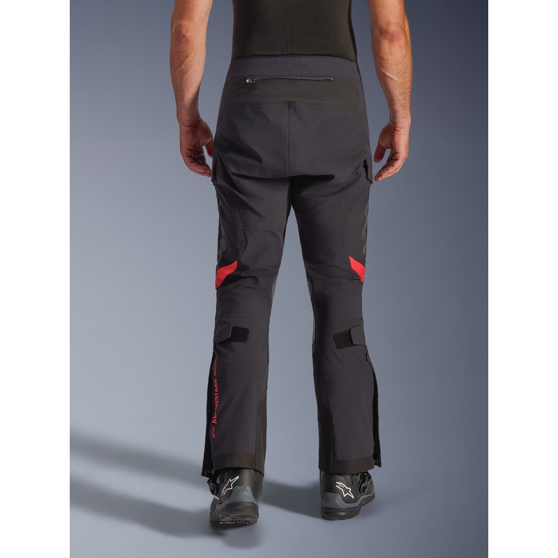 Pantalones de moto Alpinestars Halo PRO Drystar XF negro-gris oscuro-rojo