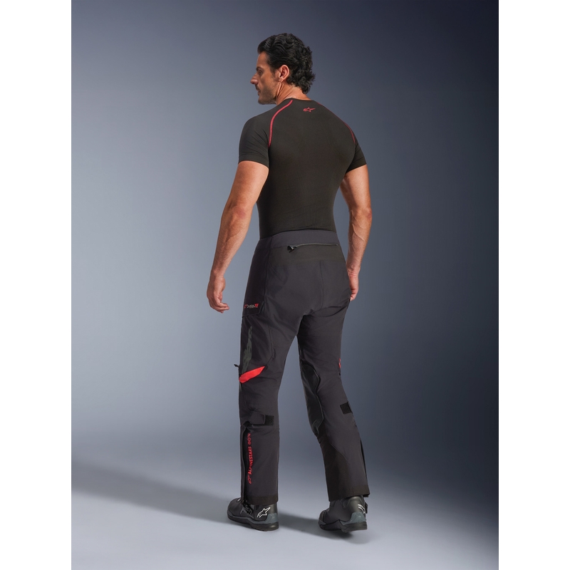 Pantalones de moto Alpinestars Halo PRO Drystar XF negro-gris oscuro-rojo