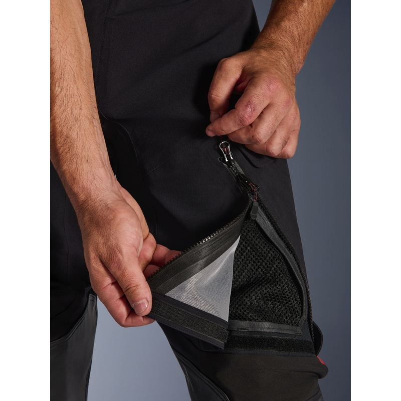 Pantalones de moto Alpinestars Halo PRO Drystar XF negro-gris oscuro-rojo