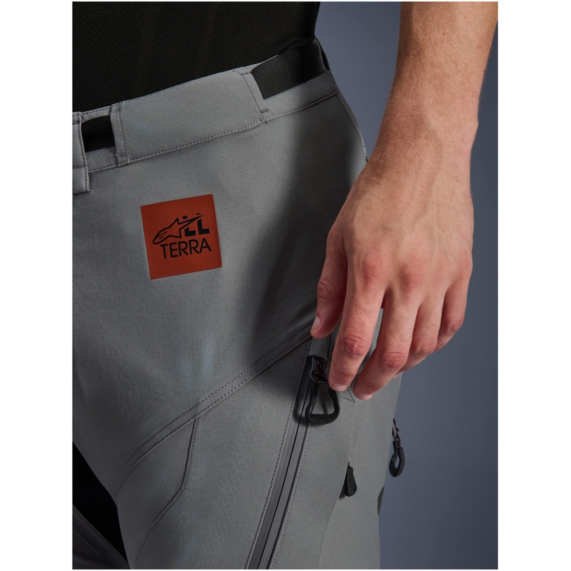 Pantalones cortos de moto Alpinestars Nazca 3L Gore-Tex PRO gris oscuro-negro