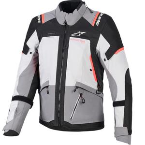Chaqueta de moto Alpinestars Stella Andes V4 Drystar para mujer (gris oscuro, gris claro, negro y rojo)