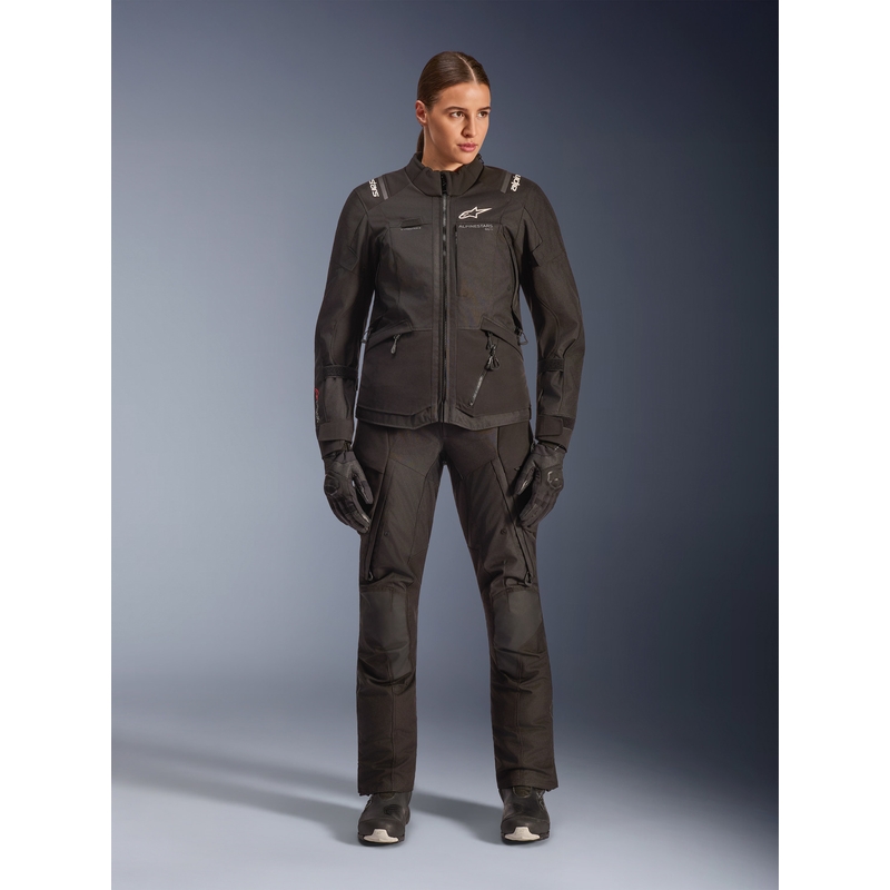 Chaqueta de moto Alpinestars Stella Andes V4 Drystar para mujer, color negro