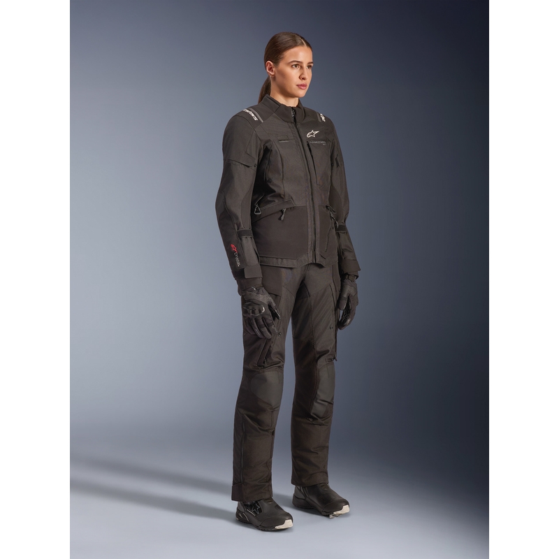 Chaqueta de moto Alpinestars Stella Andes V4 Drystar para mujer, color negro