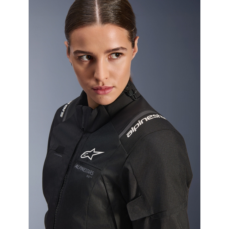 Chaqueta de moto Alpinestars Stella Andes V4 Drystar para mujer, color negro