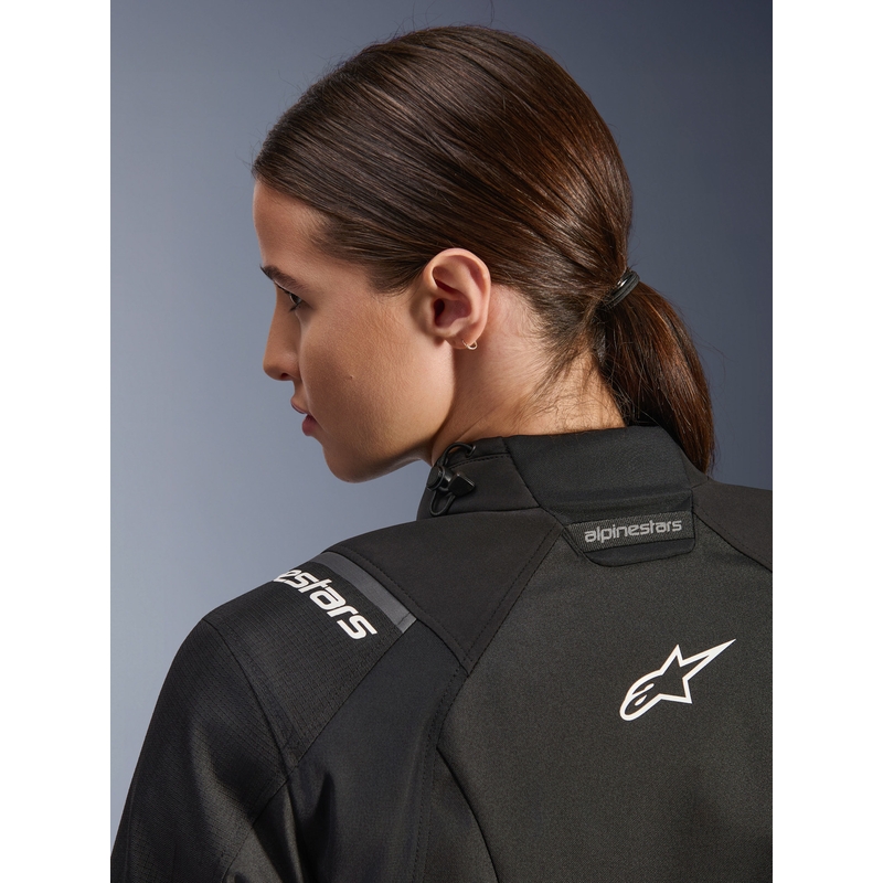 Chaqueta de moto Alpinestars Stella Andes V4 Drystar para mujer, color negro