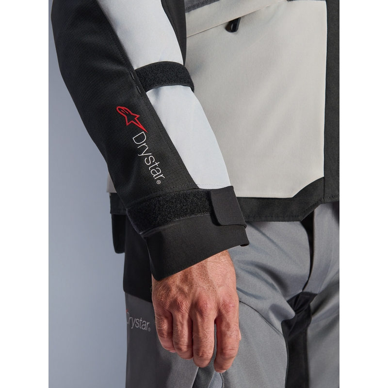 Chaqueta de moto Alpinestars Andes V4 Drystar Gris oscuro-Gris claro-Negro-Amarillo fluorescente