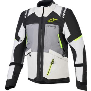 Chaqueta de moto Alpinestars Andes V4 Drystar Gris oscuro-Gris claro-Negro-Amarillo fluorescente