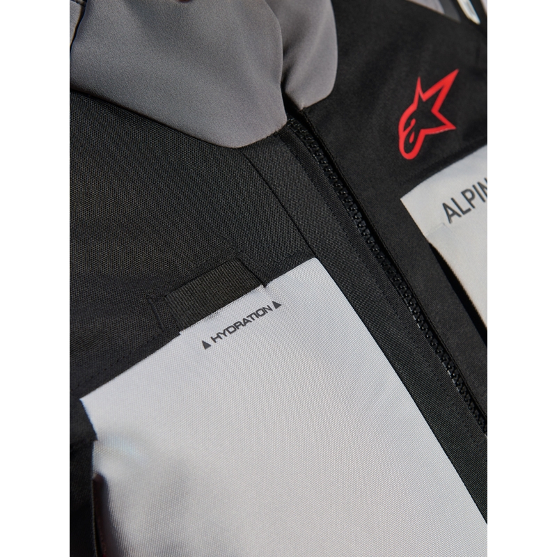 Chaqueta de moto Alpinestars Andes V4 Drystar gris oscuro-gris claro-negro-rojo