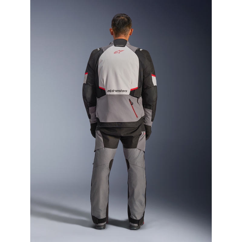 Chaqueta de moto Alpinestars Andes V4 Drystar gris oscuro-gris claro-negro-rojo