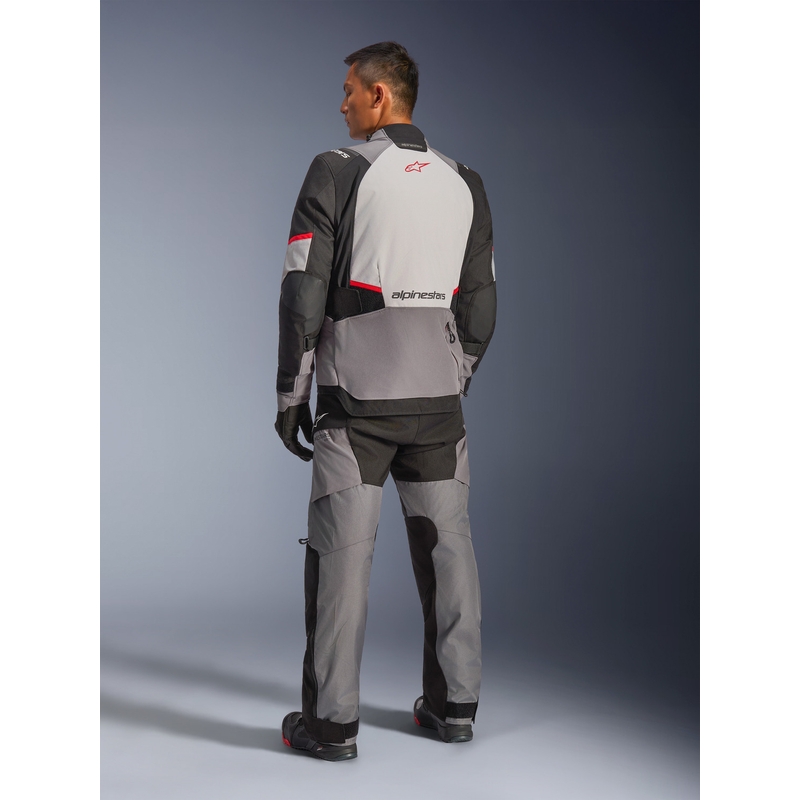 Chaqueta de moto Alpinestars Andes V4 Drystar gris oscuro-gris claro-negro-rojo