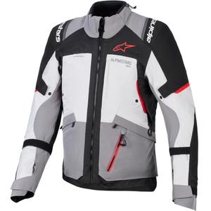 Chaqueta de moto Alpinestars Andes V4 Drystar gris oscuro-gris claro-negro-rojo