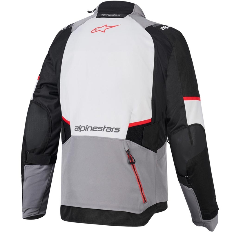 Chaqueta de moto Alpinestars Andes V4 Drystar gris oscuro-gris claro-negro-rojo