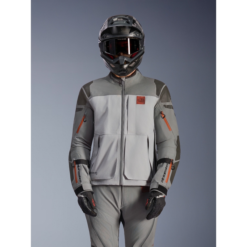 Chaqueta de moto Alpinestars Nazca 3L Gore-Tex PRO gris oscuro-gris claro