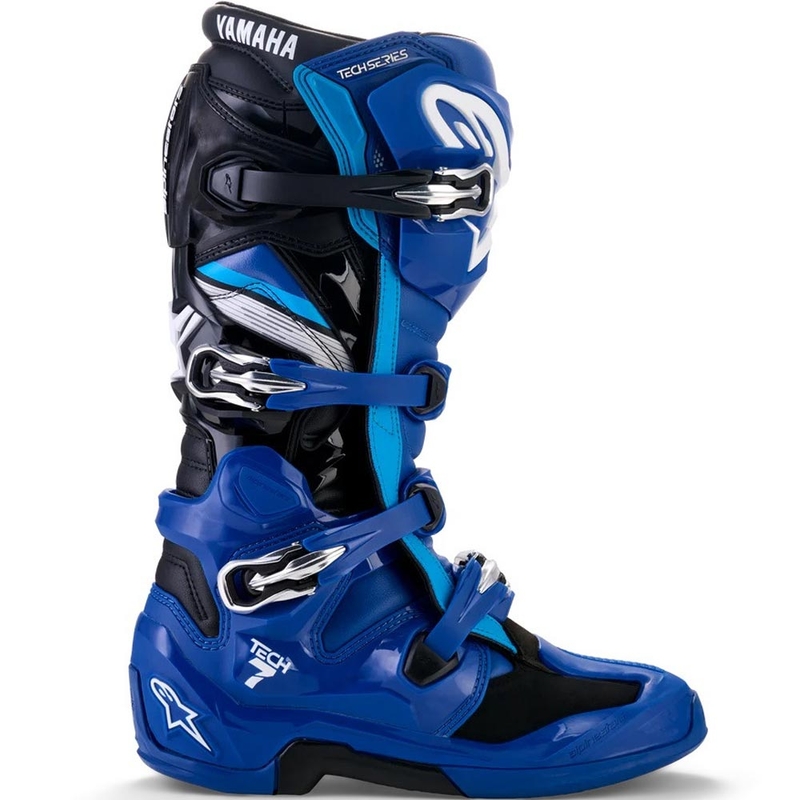 Botas de motocross Alpinestars TECH 7 YAMAHA colección azul-blanco-negro