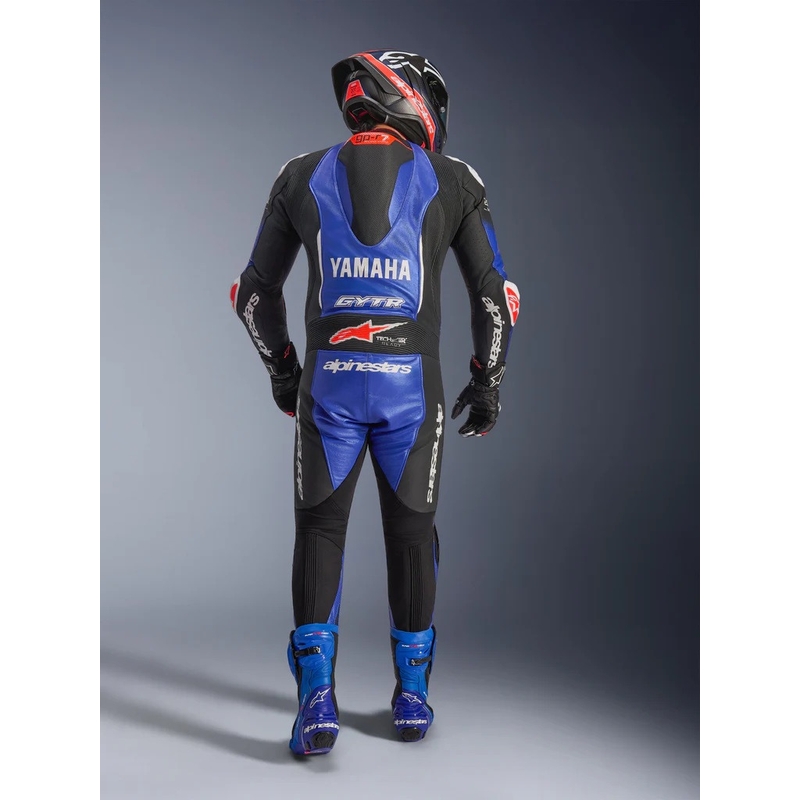 Mono de moto de cuero de una pieza Alpinestars GP-R7 colección YAMAHA GYTR TECH-AIR compatible azul-negro-blanco-rojo