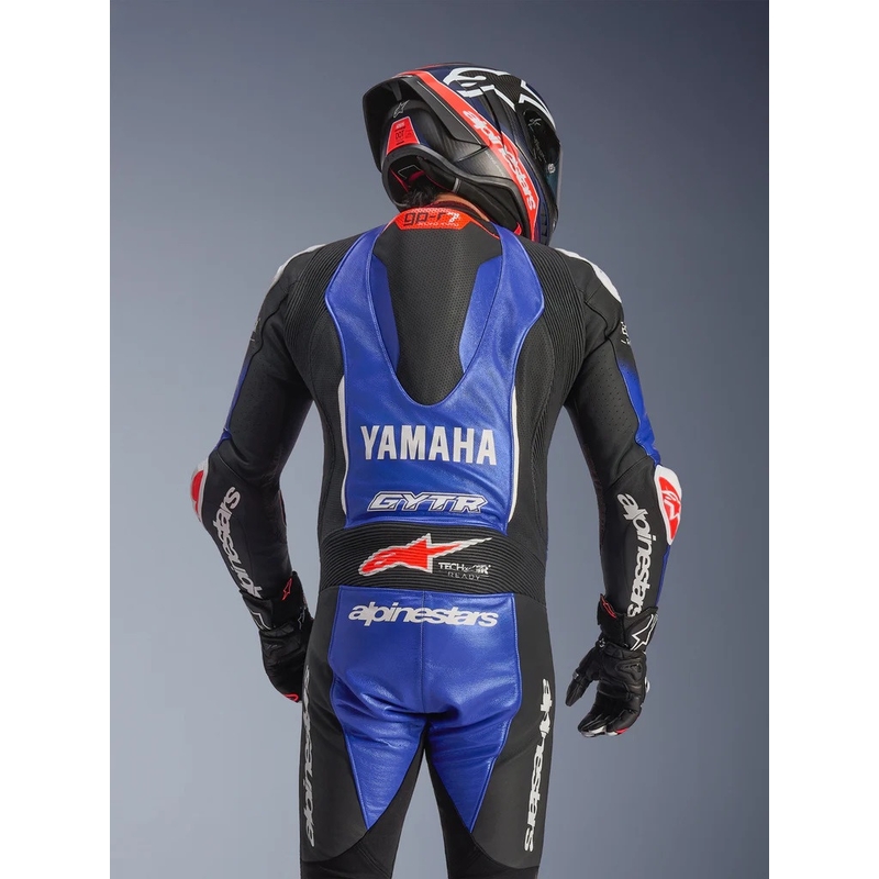 Mono de moto de cuero de una pieza Alpinestars GP-R7 colección YAMAHA GYTR TECH-AIR compatible azul-negro-blanco-rojo