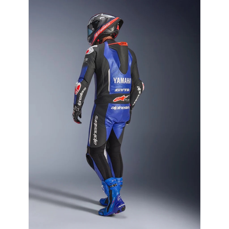 Mono de moto de cuero de una pieza Alpinestars GP-R7 colección YAMAHA GYTR TECH-AIR compatible azul-negro-blanco-rojo