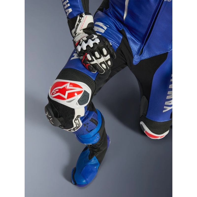 Mono de moto de cuero de una pieza Alpinestars GP-R7 colección YAMAHA GYTR TECH-AIR compatible azul-negro-blanco-rojo