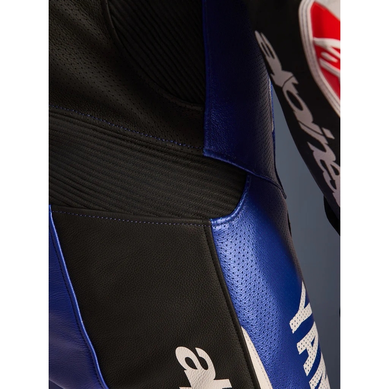 Mono de moto de cuero de una pieza Alpinestars GP-R7 colección YAMAHA GYTR TECH-AIR compatible azul-negro-blanco-rojo