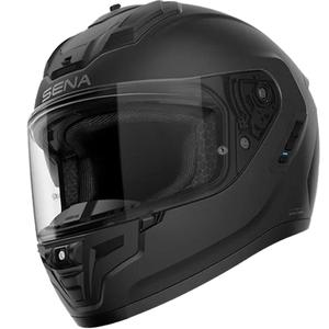 Casco integral de motocicleta con auriculares SENA Phantom ANC, negro mate
