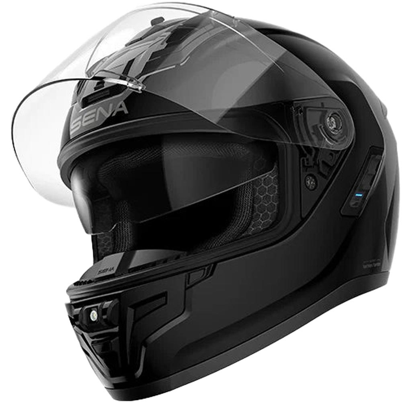 Casco integral de motocicleta con auriculares SENA Phantom ANC, negro mate