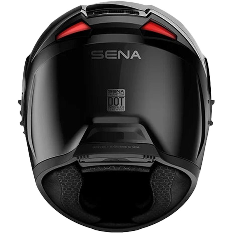 Casco integral de motocicleta con auriculares SENA Phantom ANC, negro mate