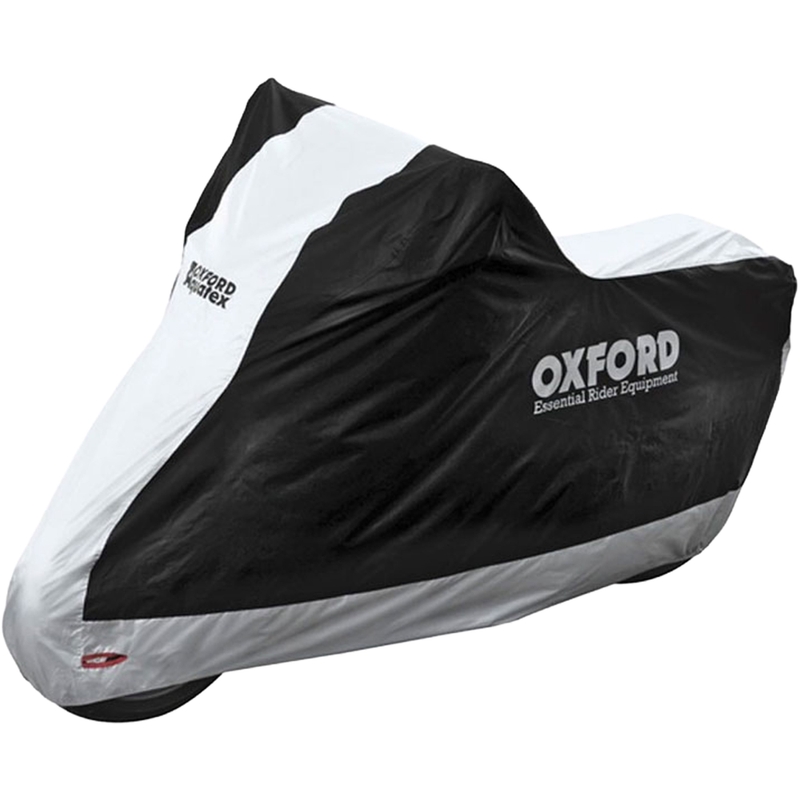 Funda para motocicleta Oxford Aquatex 2016 - Negro/Plateado
