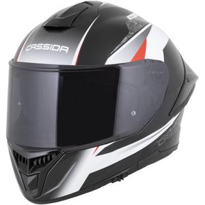 Casco integral de moto Cassida Integral GTS 2.1 Mega negro-blanco-rojo