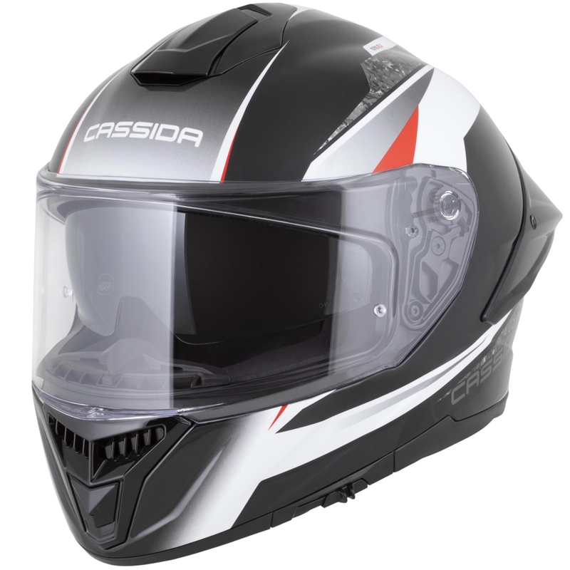 Casco integral de moto Cassida Integral GTS 2.1 Mega negro-blanco-rojo